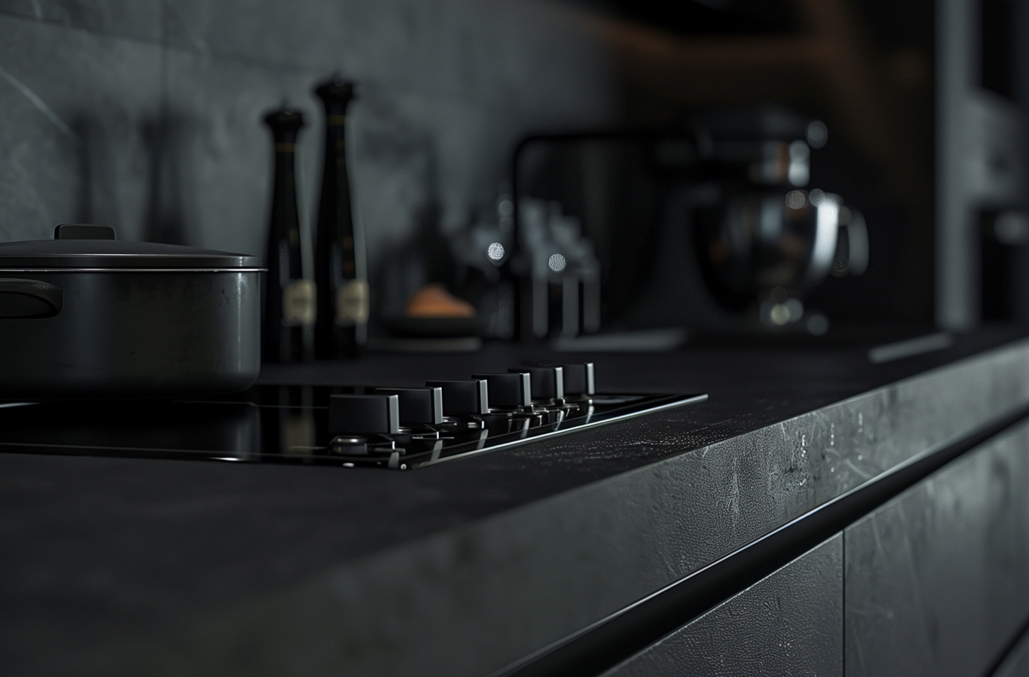 Cocinas modernas: el encanto del acero negro